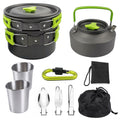 AlpineFlame® Camping-Kochset – Aluminium, Ultraleicht 928g | Topf, Tasse & Besteck