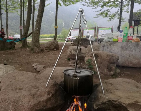 Trépied de Camping AlpineFlame® — Aluminium Premium