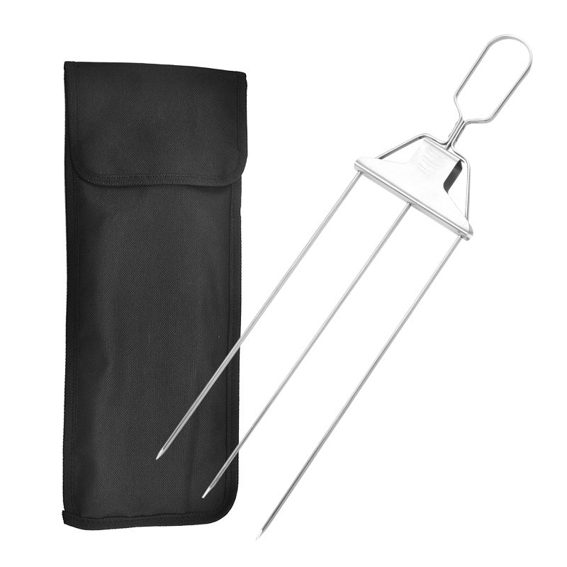 Profi BBQ Spiesse aus Edelstahl – 3-Zack Grillspiesse mit Tasche | Alpine Flame